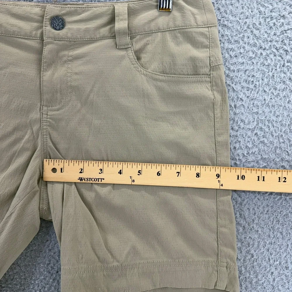 Prana Halle Shorts Womens 4 Khaki Tan Stretch Zion Hiking Outdoor Cargo Pockets - Picture 6 of 11